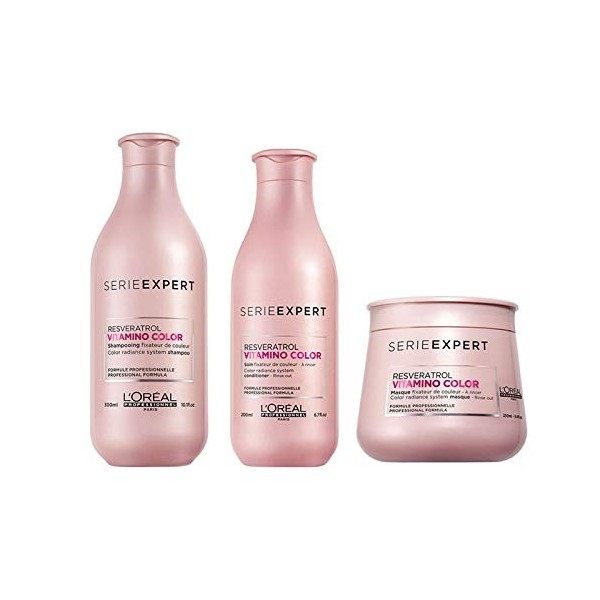 LOréal Professionnel Serie Expert Vitamino Color Shampooing 300ml & Après-shampoing 250ml & Masque 250ml