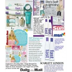 Fast SLS Free Shampooing revitalisant pour la croissance des cheveux + brosse de massage du cuir chevelu