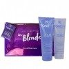 Watermans Life is Better in Blonde Kit shampoing et après-shampoing Violet avec trousse de maquillage gratuite – Élimine rapi