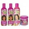 African Pride - Lot de 4 soins démêlants Olive Miracle Dream Kids - shampoing 355 ml/après-shampoing 355 ml/huile hydratante 