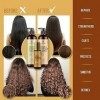 Kit soins quotidiens nourrissants huile d’argan MagiForet, shampooing 500ml + après-shampooing 500ml +sérum 100ml, sans sulfa