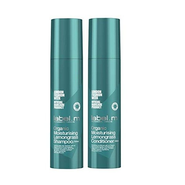 Label.m Organic Moisturizing Lemongrass Shampoo & Conditioner DUO 6.8 Oz Each . by Label.m