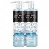 John Frieda Hydrate & Recharge Lot de 2 shampoings et après-shampoing pour cheveux secs et sans vie 500 ml