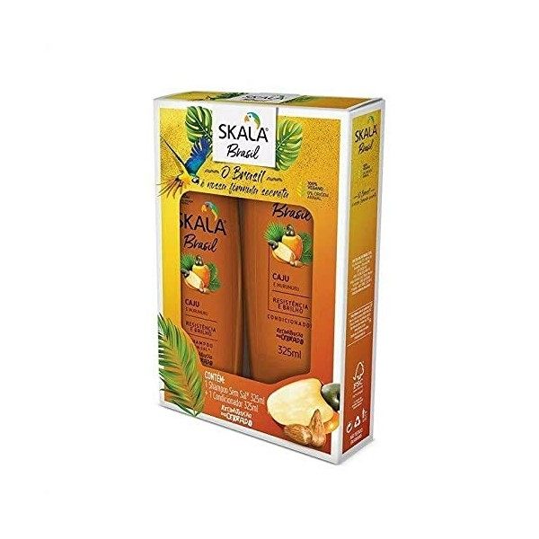 Kit de shampooing + conditionneur de noix de cajou et Murumuru Skala Brasil - 650 ml Skala Kit Shampoo + Condicionador Caju e