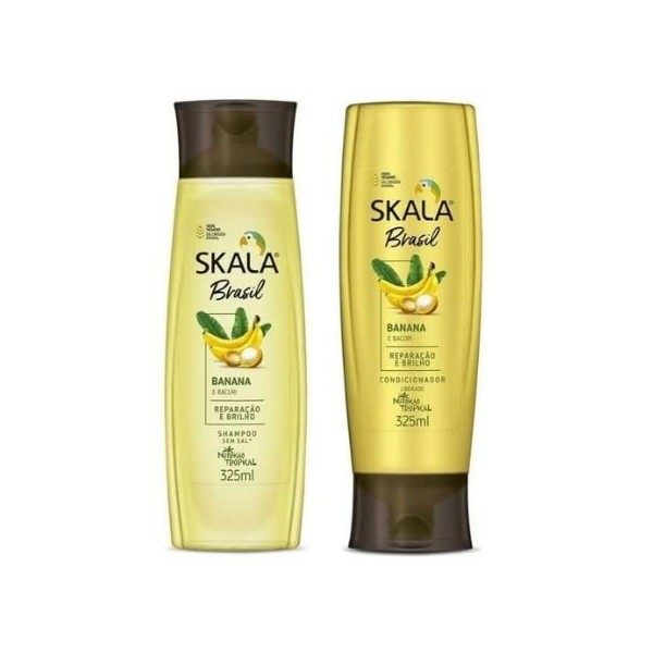 Kit de shampooing + banane et conditionneur de Bacuri Skala Brasil - 650 ml Skala Kit Shampoo + Condicionador Banana e Bacuri