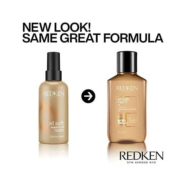 Redken Shampooing All Soft 300 ml, après-shampoing 300 ml, crème lourde 250 ml et huile dargan 6 111 ml