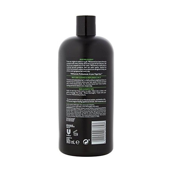 Tresemmé – Cleance & Replenish, Shampooing + Revitalisant multivitamines, soin professionnel des cheveux, 900 ml