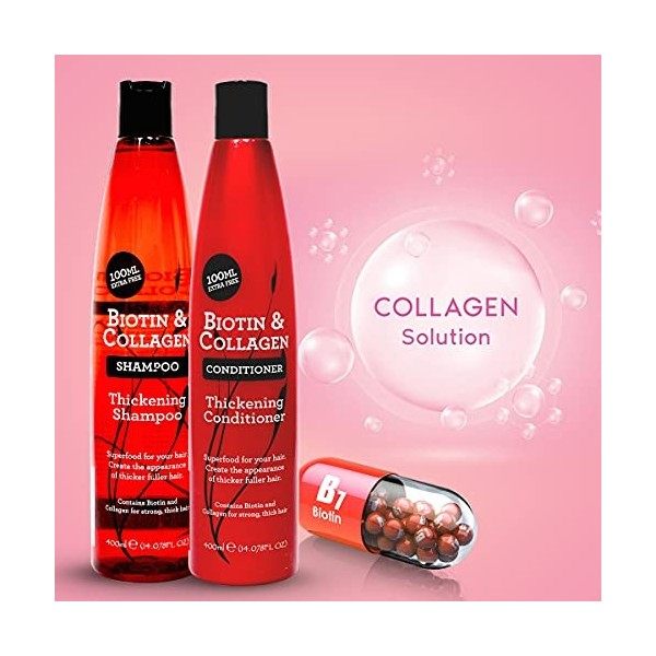 Xpel Lot shampooing épaississeur biotine & collagène 400 ml et après-shampooing biotine & collagène 300 ml