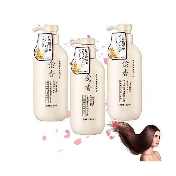 Shampooing japonais Sakura, shampooing japonais Sakura pour la perte de cheveux, shampooing et revitalisant japonais, shampoo