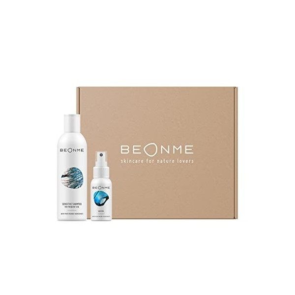 BeOnMe – Set Hydratant soin des cheveux, BIO, VEGAN, NATURELE, Shampooing délicat, huile pour cheveux - Kit économie camomill