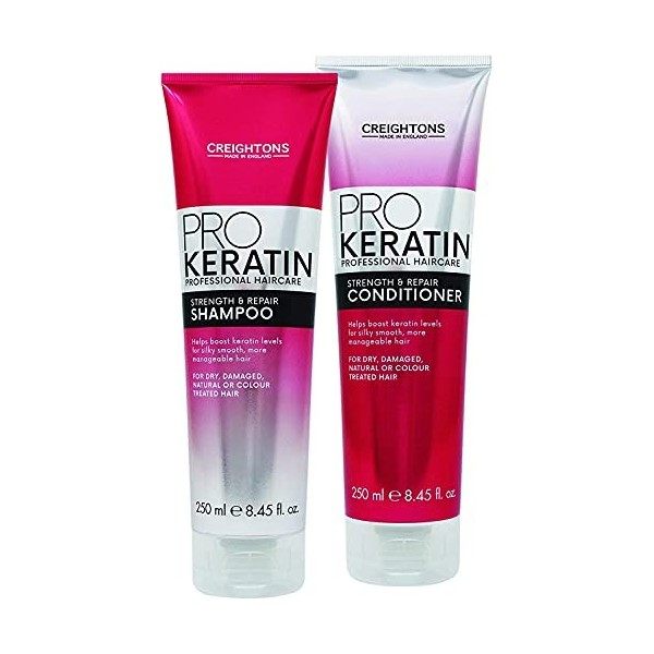 Creightons Keratin Pro Lot de 2 shampoings et après-shampoing 250 ml