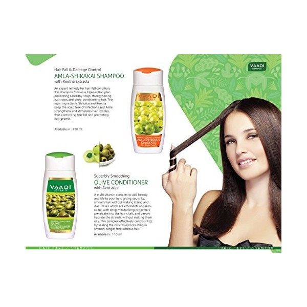 Organic Amla with Shikakai & Reetha Shampoo and Olive Conditioner Hair fall & Damage Control - Paraben Free -Sulphate Free - 
