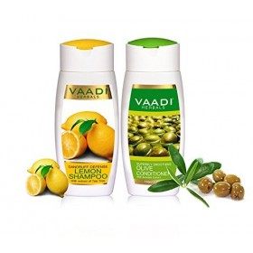 Organic Lemon with Tea Tree Extract Shampoo and Olive Conditioner - Dandruff Defence Shampoo - Paraben Free - Sulphate Free -