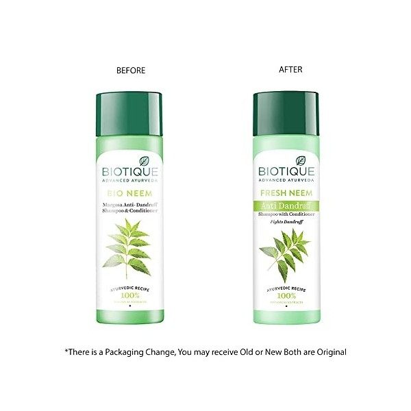 Biotique Margosa frais Daily pellicules Expertise Shampooing et revitalisant pour tous types de cheveux 210ml