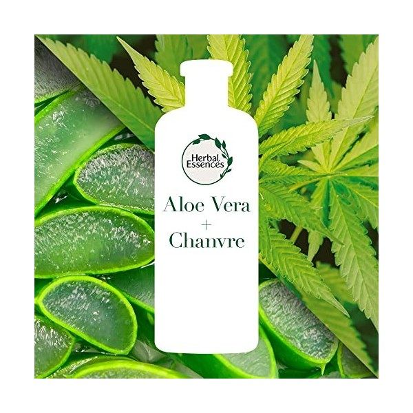 Herbal Essences Pure Shampoing Sans Sulfates Puissant Aloe Et Chanvre 225 ml