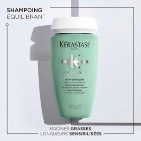 Kérastase, Spécifique, Shampoing Crème Équilibrant, Pour Racines Grasses & Longueurs Sensibilisées, Bain Divalent, 250 ml