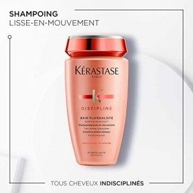 Kérastase, Discipline, Shampoing Lissant & Anti-Frisottis, pour Cheveux Indisciplinés & Sensibilisés, sans Sulfates, Bain Flu