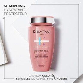 Kérastase, Chroma Absolu, Shampoing Hydratant Protecteur Doux, Pour Cheveux Colorés Sensibilisés ou Abîmés Fins à Moyens, Bai