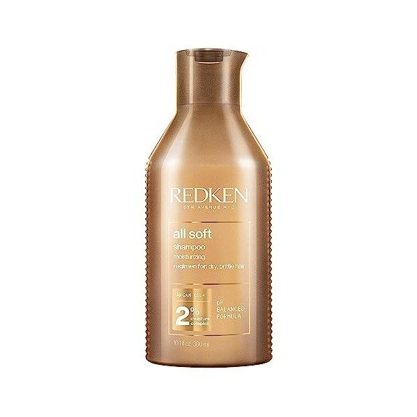 Redken, Shampoing Hydratant pour Cheveux Secs & Sensibilisés, Protéines & Huile dArgan, All Soft