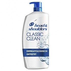 Head & Shoulders Classic Clean Shampooing Anti-Pelliculaire pour Homme avec Pompe, Démangeaisons et Cuir Chevelu Sec - Soin d