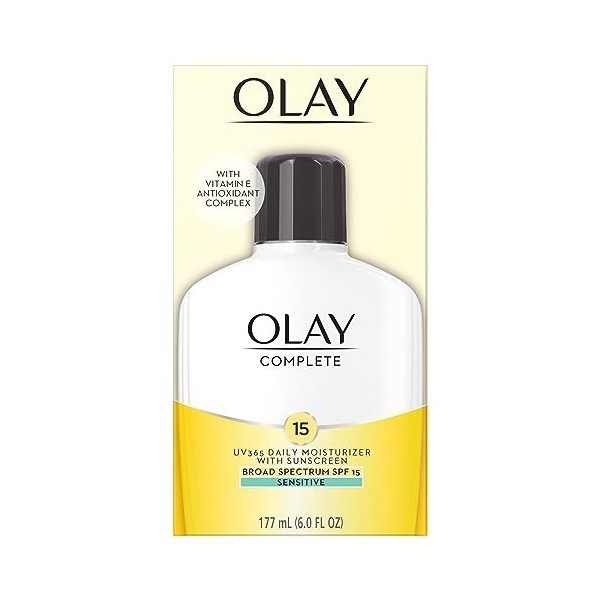 Olay Lotion hydratante de jour avec protection UV Olay Complet - Pour peaux sensibles - FPS 15 - 175 ml