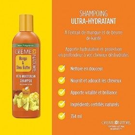 Creme of Nature, CNI, Shampoing ultra-hydratant à la mangue et au beurre de karité, pour cheveux déshydratés, nutrition et do