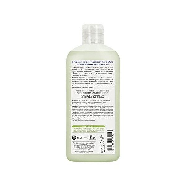 Natessance - Shampooing Purifiant - Tea Tree & Kératine Végétale - Flacon 100% Végétal - 250 ml