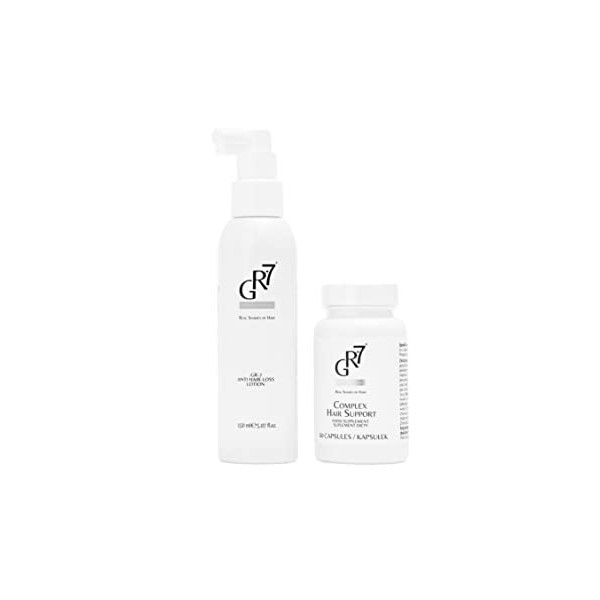 GR-7 Lotion en Spray et 60 Capsules Capillaires pour la chute des Cheveux Hommes et Femmes - Contre la Chute des Cheveux - Sh