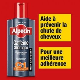 Alpecin Caféine Shampooing C1 2x 375ml | Prévient et réduit la chute des cheveux | Shampooing naturel de croissance des cheve