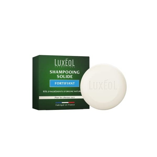 Luxéol – Shampooing Solide Fortifiant – Renforce, Nourrit & Hydrate – Pour Cheveux Secs – Made in France – 75 g