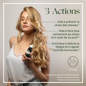 LUXÉOL - Chute De Cheveux Réactionnelle À Boire - Aide À Prévenir Chute de Cheveux - Stress, Fatigue, Post-Grossesse - Capill