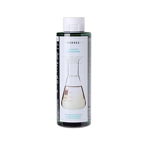 Korres Shampooing Anti-Chute Cystéine/Minéraux pour Homme, 250 ml