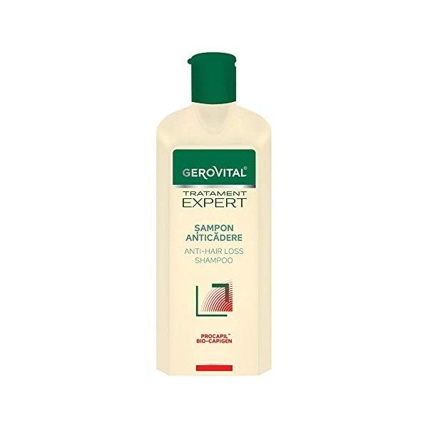 Shampooing Anti-Chute de Cheveux, Réduit et Prévient la Perte de Cheveux et Stimule une Croissance Saine, 400 ml, Gerovital T