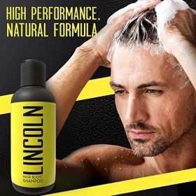 LINCOLN Shampoing pour la Pousse des Cheveux - Shampoing Naturel Sans Paraben - Shampoing anti chute, stimule la Croissance -