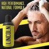 LINCOLN Shampoing pour la Pousse des Cheveux - Shampoing Naturel Sans Paraben - Shampoing anti chute, stimule la Croissance -