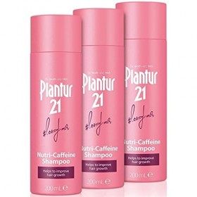 Plantur 21 longhair Caféine Shampooing pour cheveux longs et brillants 3x 200ml | Améliore la pousse et répare les cheveux ab