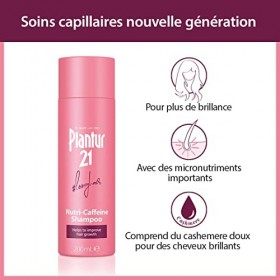 Plantur 21 longhair Caféine Shampooing pour cheveux longs et brillants 3x 200ml | Améliore la pousse et répare les cheveux ab