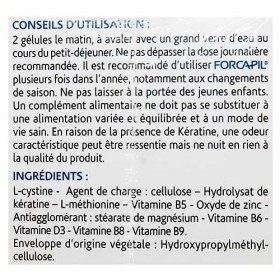 Arkopharma Forcapil Fortifiant Kératine+ Programme 3 mois 120 + 60 Gélules + Shampoing Fortifiant 30 ml Offert