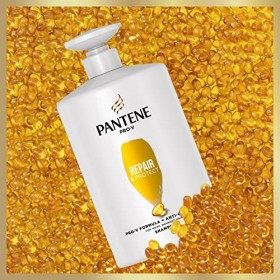 Pantene Pro-V XXL Repair & Care Shampooing pour Cheveux Abîmés, 1 litre, Pompe de Soin des Cheveux Secs, Shampoing Femme, Dis