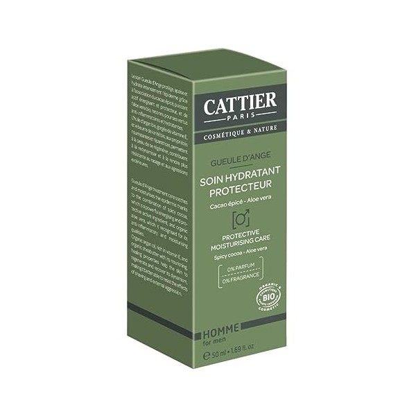 Cattier Soin Hydratant Protecteur Homme Gueule dAnge Bio 50 ml