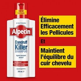 Alpecin Dandruff Killer Shampooing Antipelliculaire 375ml | Élimine et Prévient Efficacement les Pellicules