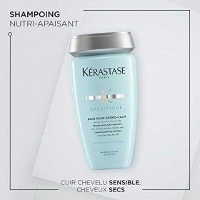 Kérastase, Spécifique, Shampoing Nutri-Apaisant, Pour Cheveux Secs & Cuirs Chevelus Sensibles, Bain Riche Dermo-Calm, 250 ml