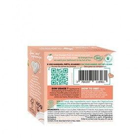 Energie Fruit Shampoing Solide Hydratant | Monoï | Cheveux Secs et Abimés| Certifié BIO par Ecocert | Vegan