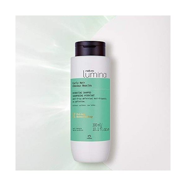 NATURA - Lumina Shampooing Hydratant pour Cheveux Bouclés - 100% Végan - Cruelty Free - 300ml