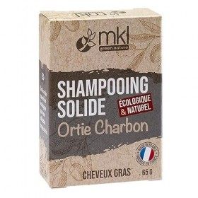 MKL Green Nature Shampoing Solide Ortie Charbon Cheveux Gras 65 g
