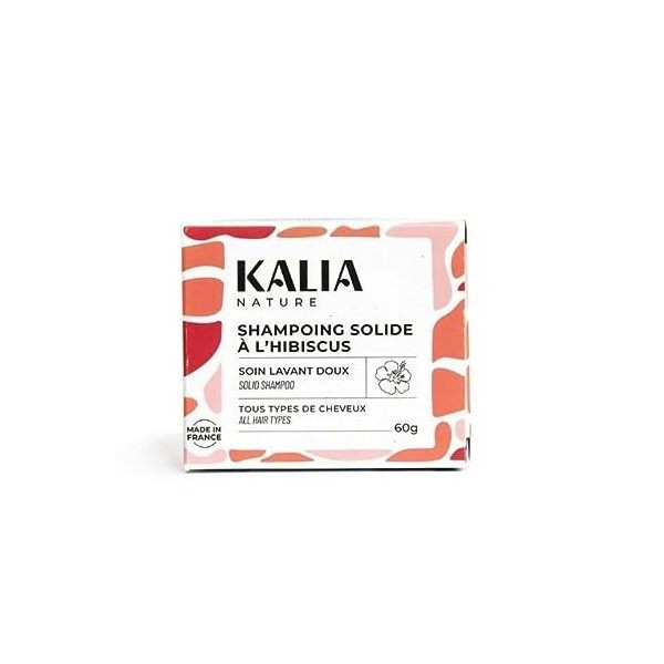 Kalia Nature - Shampoing solide à lhibiscus - Cheveux secs - 60 gr