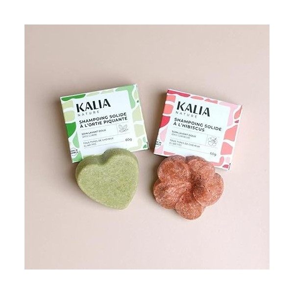 Kalia Nature - Shampoing solide à lhibiscus - Cheveux secs - 60 gr