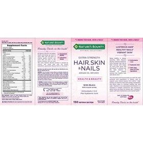 Natures Bounty, une des Solutions, cheveux, peau et ongles, la résistance, 150&nbsp;Rapid Release Liquid capsules molles