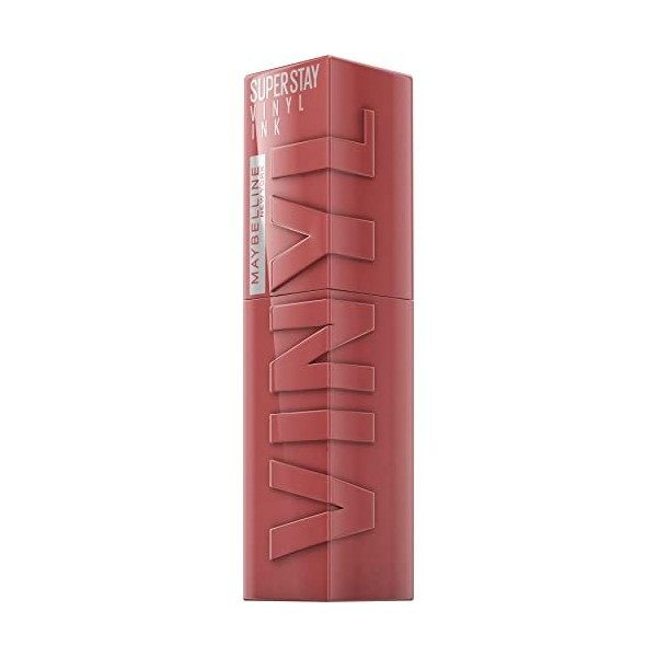 Maybelline New-York - Rouge à Lèvres Liquide - Effet Vinyl Brillant - Longue Tenue - SuperStay Vinyl Ink Nude Shock - Teinte 