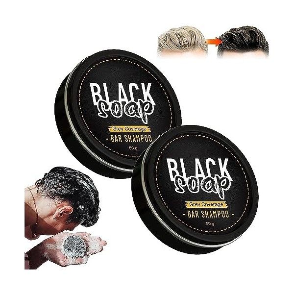 Soap Cover Bar Savon pour cheveux gris|Barre de shampooing assombrissant les cheveux|Barre de savon de shampooing assombrissa